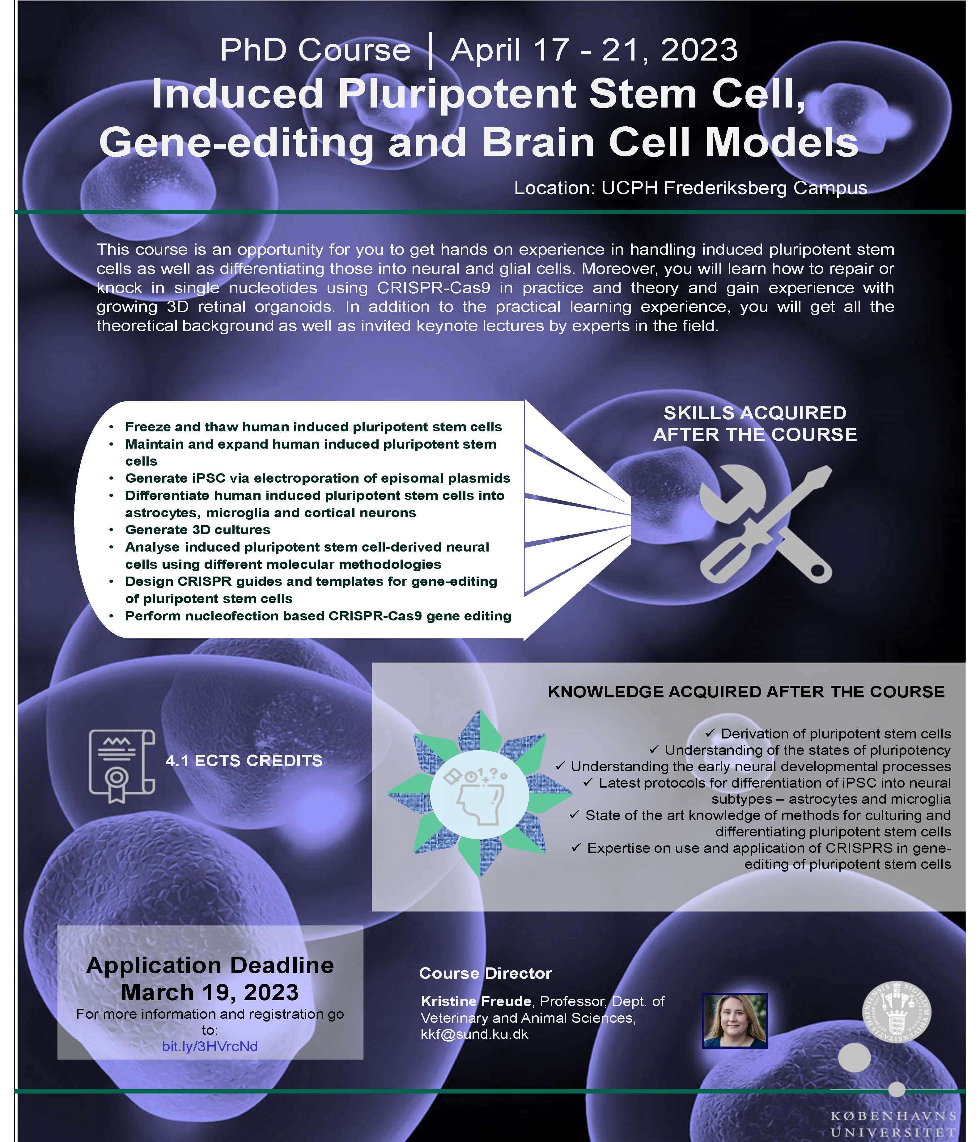 Poster for Induced Pluripotent Stem Cells, Gene-editing and Brain Cell Models 2023